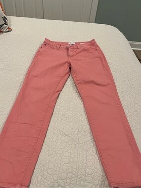 Curve Appeal Jeans Size 6/28 Coral Pink Straight Leg Denim